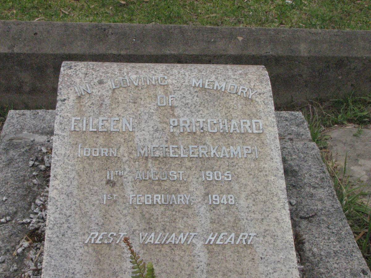 PRITCHARD Eileen nee METELERKAMP 1905-1948