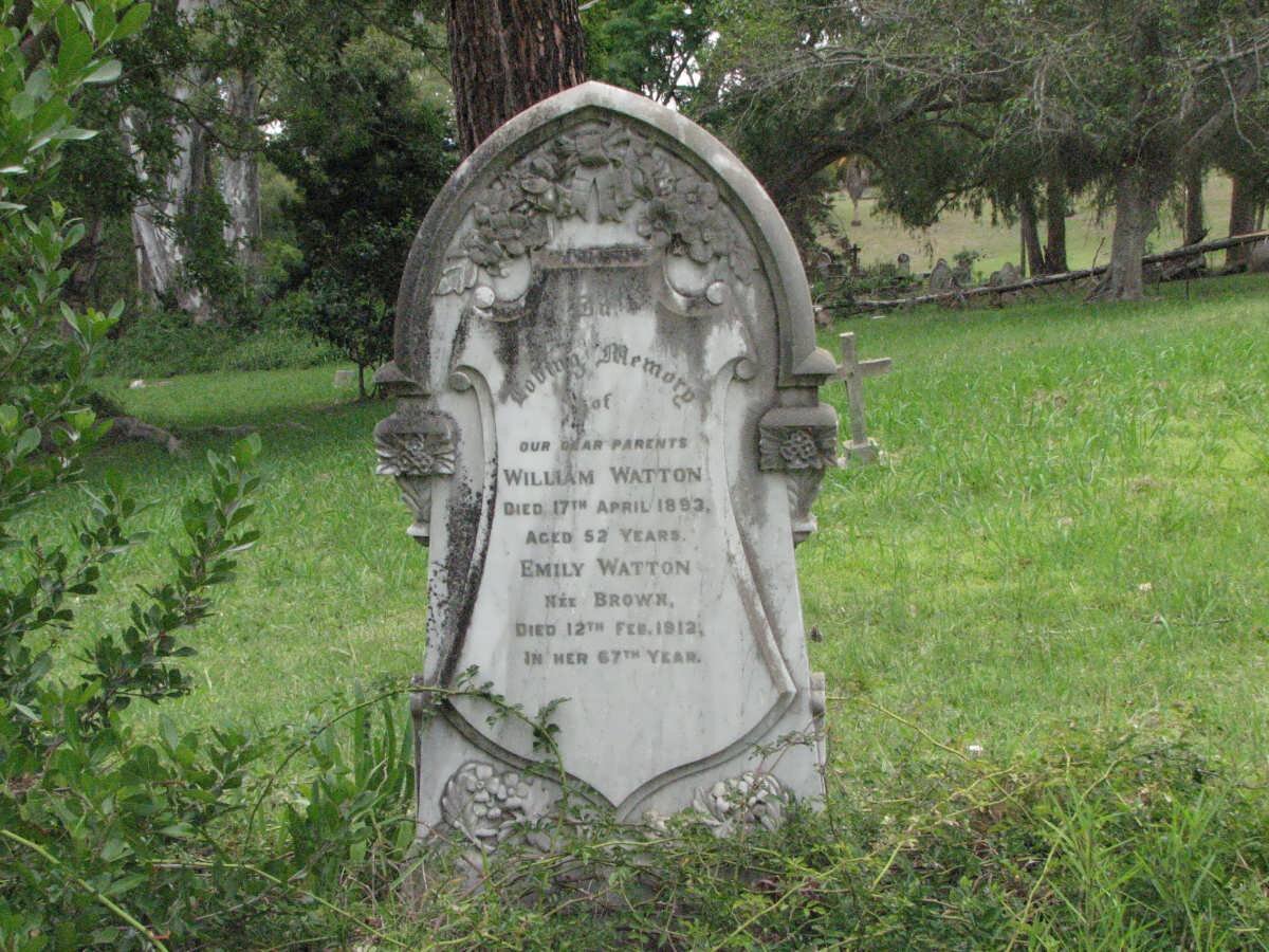 WATTON William -1893 &amp; Emily BROWN -1912