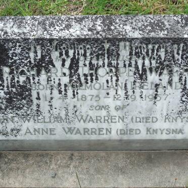 WARREN Richard Thorpe 1875-1957