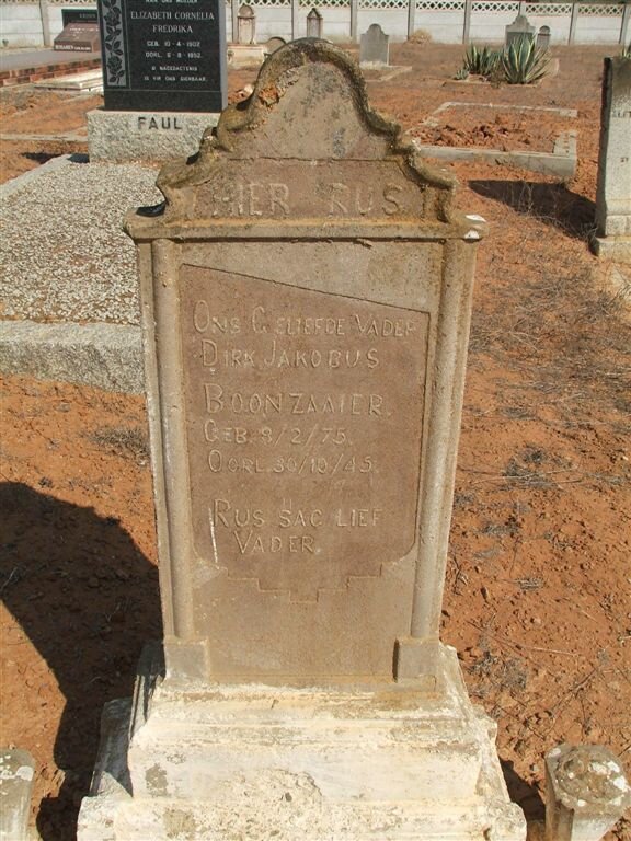 BOONZAAIER Dirk Jakobus 1875-1945