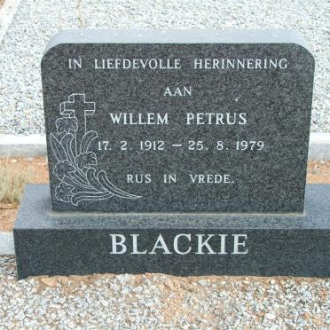 BLACKIE Willem Petrus 1912-1979