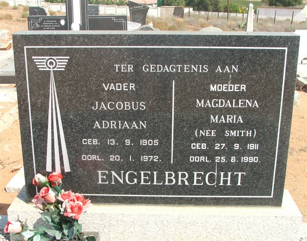 ENGELBRECHT Jacobus Adriaan 1905-1972 &amp; Magdalena Maria SMITH 1911-1990