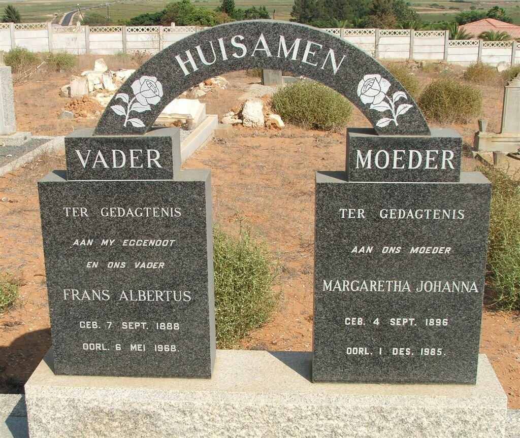 HUISAMEN Frans Albertus 1888-1968 &amp; Margaretha Johanna 1896-1985