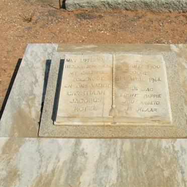 KOTZE Christiaan Jacobus 1900-1961
