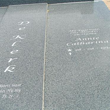 KLERK Annie Catharina, de 1934-