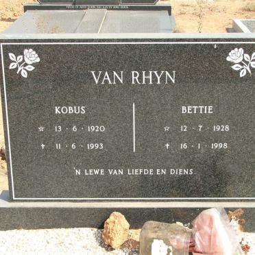 RHYN Kobus, van 1920-1993 &amp; Bettie 1928-1998 
