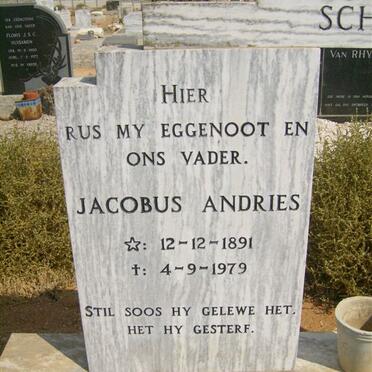 SCHREUDER Jacobus Andries 1891-1971 &amp; Anna Theunetta Gesina 1897-1984