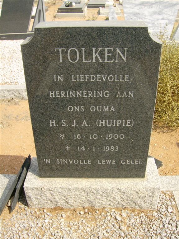 TOLKEN H.S.J.A. 1900-1983