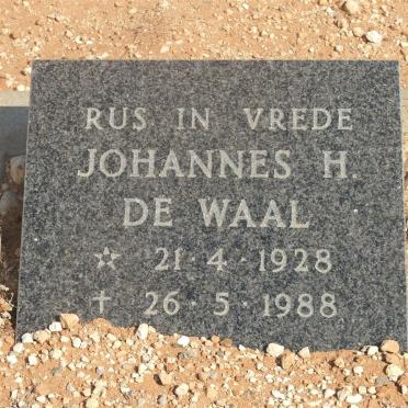 WAAL Johannes H., de 1928-1988