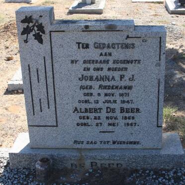 BEER Albert, de 1869-1957 &amp; Johanna F.J. RIEDEMANN 1871-1947