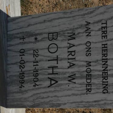 BOTHA Maria W. 1904-1994
