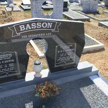 BASSON W.J.P. 1924-1976 &amp; M.E.C. 1931-2008 