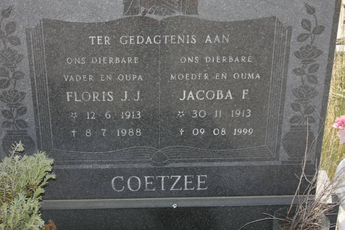 COETZEE Floris J.J. 1913-1988 &amp; Jacoba F. 1913-1999