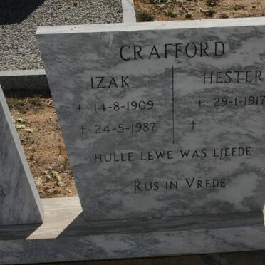 CRAFFORD Izak 1909-1987 &amp; Hester 1917-