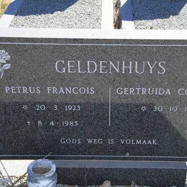 GELDENHUYS Petrus Francois 1923-1985 &amp; Gertruida Cornelia 1921-