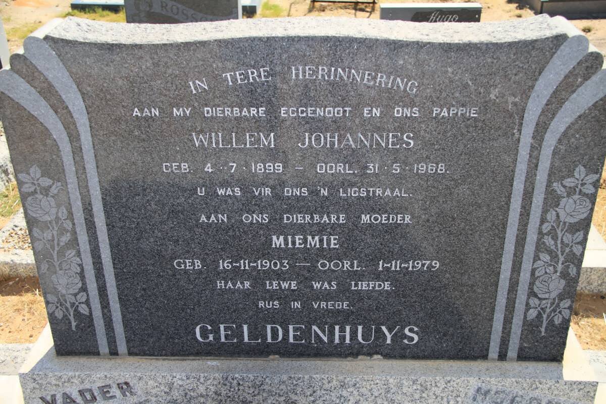 GELDENHUYS Willem Johannes 1899-1968 &amp; Miemie 1903-1979