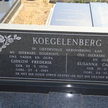 KOEGELENBERG Gideon Frederik 1906-1987 &amp; Susanna Catharina 1913-1995