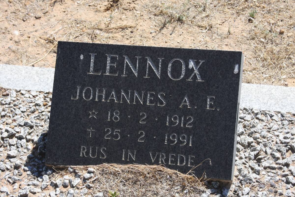 LENNOX Johannes A.E. 1912-1991
