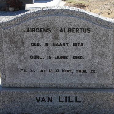 LILL Jurgens Albertus, van 1875-1960