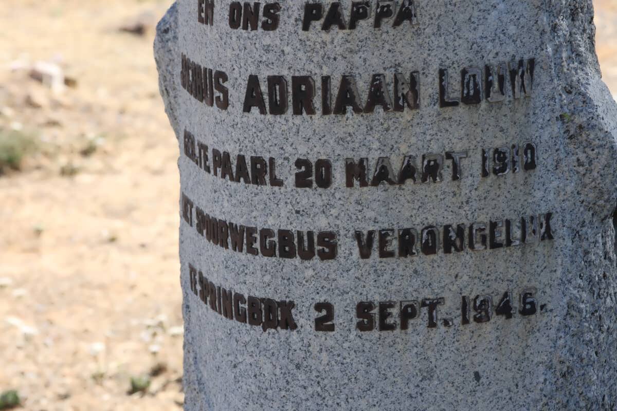 LOUW Jacobus Adriaan 1910-1946