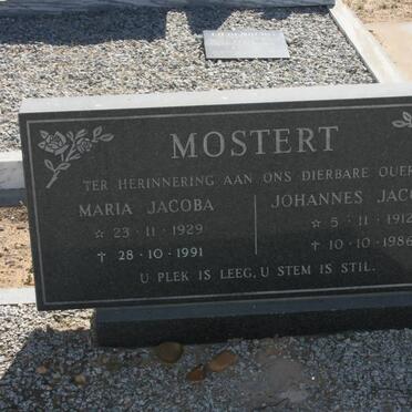 MOSTERT Johannes Jacobus 1912-1986 &amp; Maria Jacoba 1929-1991