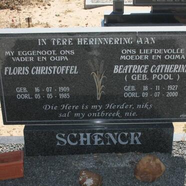 SCHENCK Floris Christoffel 1909-1985 &amp; Beatrice Catherina POOL 1927-2000