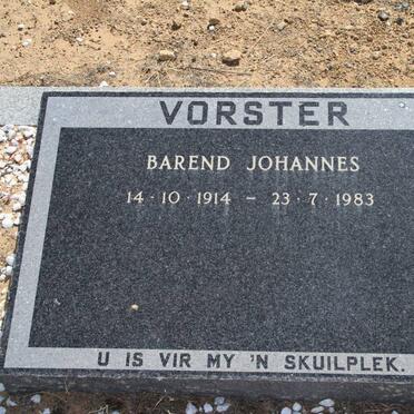 VORSTER Barend Johannes 1914-1983