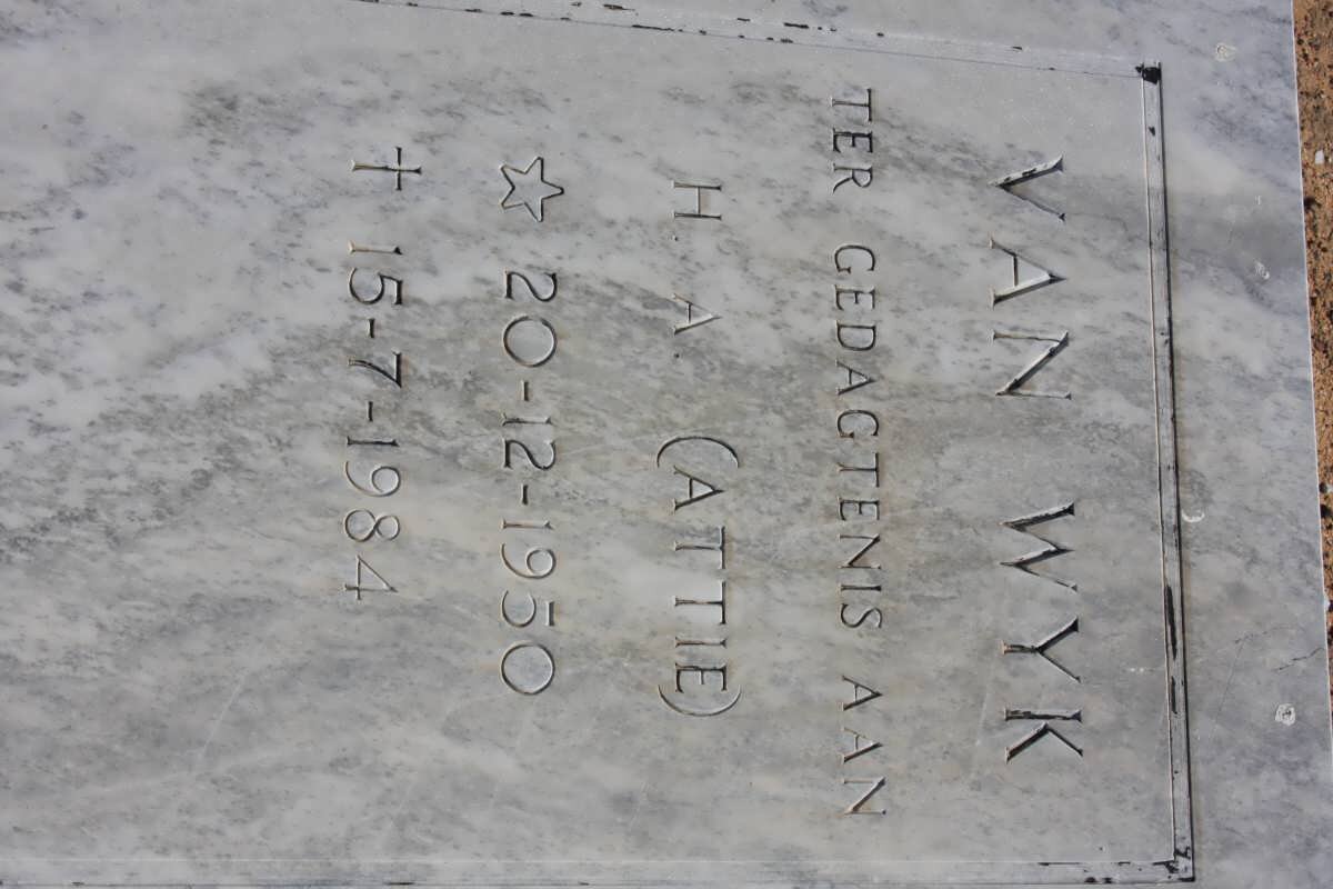 WYK H.A., van 1950-1984