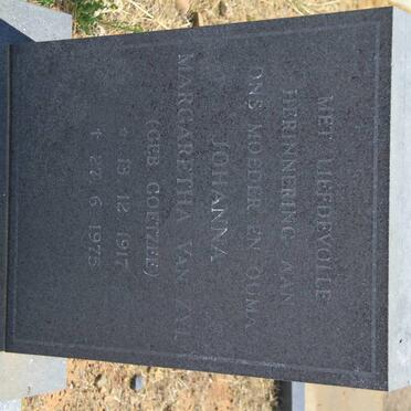 ZYL Johanna Margaretha, van nee COETZEE 1917-1975