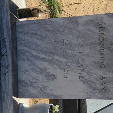 ZYL J.E., van 1915-1977