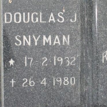 SNYMAN Douglas J. 1932-1980