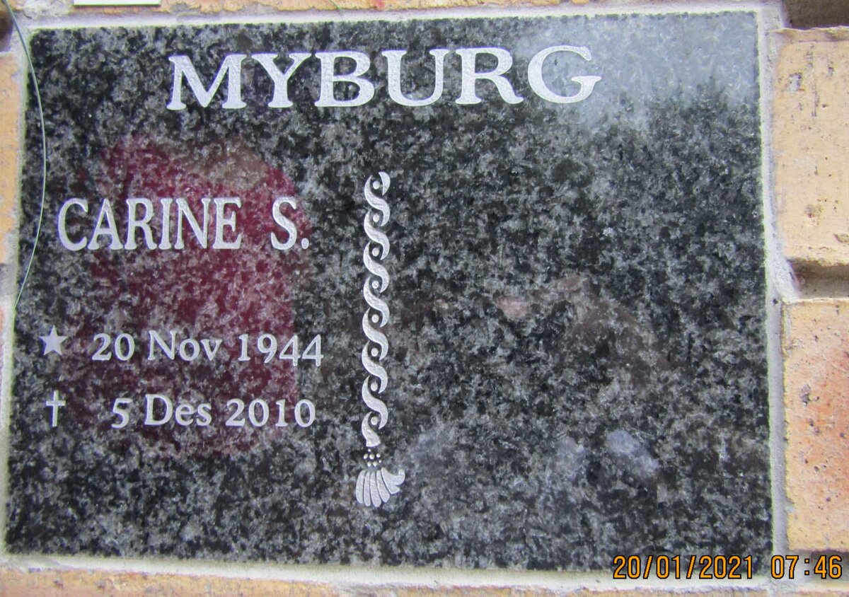 MYBURG Carine S. 1944-2010