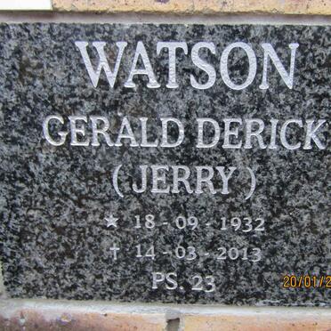 WATSON Gerald Derick 1932-2013