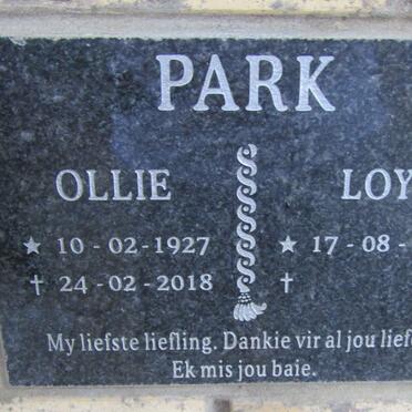 PARK Ollie 1927-2018 &amp; Loy 1932-