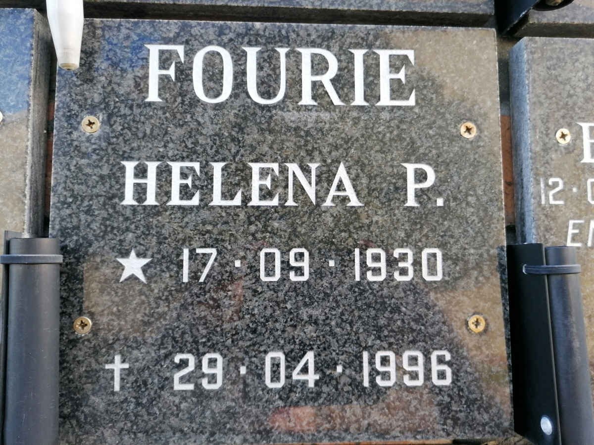FOURIE Helena P. 1930-1996