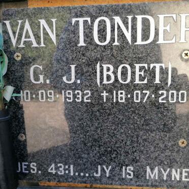 TONDER G.J., van 1932-2005