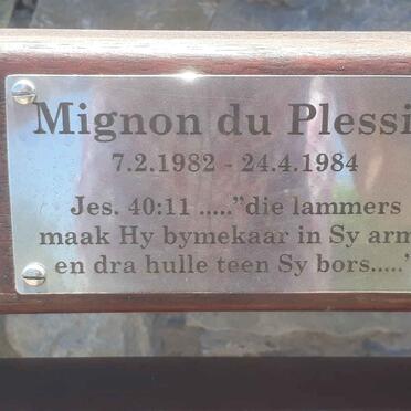 PLESSIS Mignon, du 1982-1984