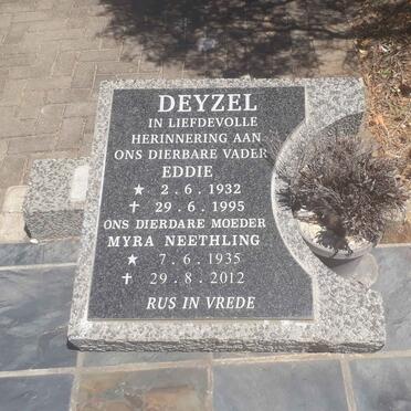 DEYZEL Eddie 1932-1995 &amp; Myra NEETHLING 1935-2012