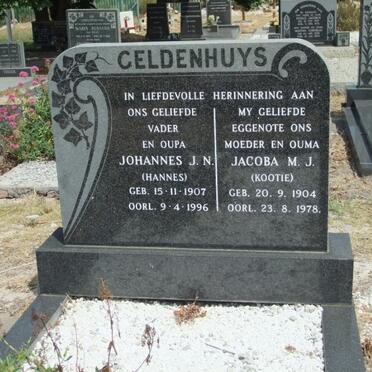 GELDENHUYS Johannes J.N. 1907-1996 &amp; Jacoba M.J. 1904-1978