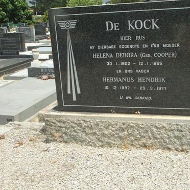 KOCK Hermanus Hendrik, de 1897-1977 &amp; Helena Debora COOPER 1902-1966