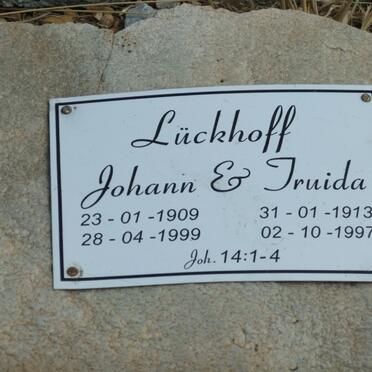 LUCKHOFF Johanna 1909-1999 &amp; Truida 1913-1997