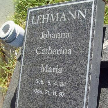 LEHMANN Johanna Catharina Maria 1934-1997