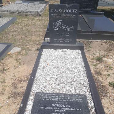 SCHOLTZ P.A. 1931-2010 &amp; Hendriena Jacoba 1932-2020 