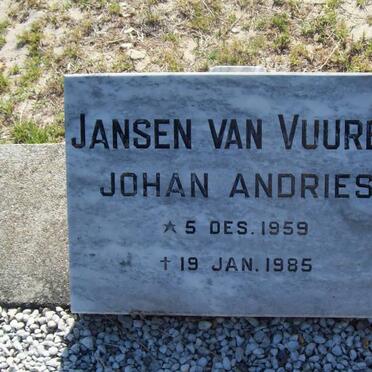 VUUREN Johan Andries, Jansen van 1959-1985