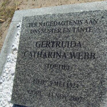WEBB Gertruida Catharina 1924-2007