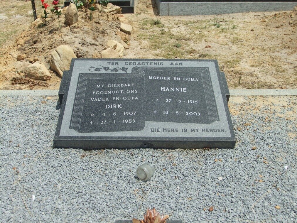 ? Dirk 1907-1983 &amp; Hannie 1915-2003