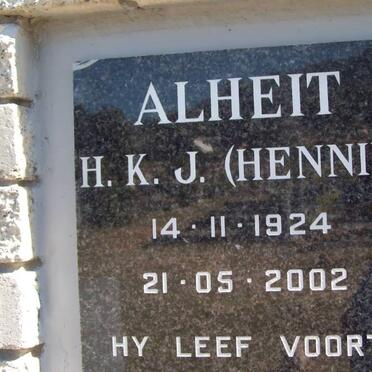 ALHEIT H.K.J. 1924-2002