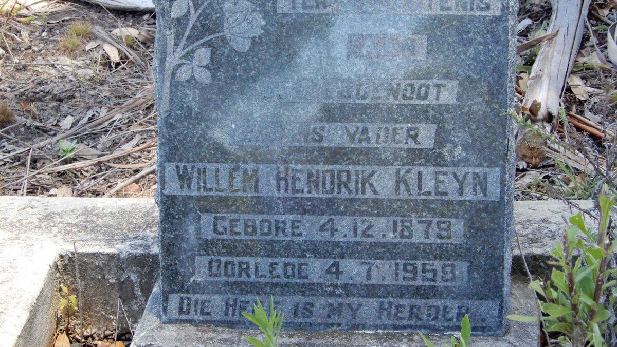 KLEYN Willem Hendrik 1879-1959