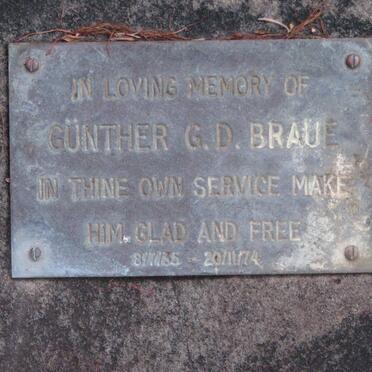 BRAUE Günther G.D. 1935-1974
