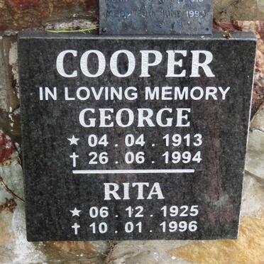 COOPER George 1913-1994 &amp; Rita 1925-1996